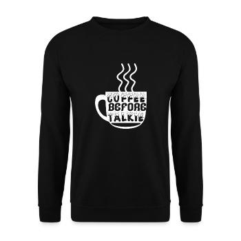 CAFÉ AVANT TALKIE OK - Sweat-shirt Unisexe - noir - Devant - Alina (178cm) & Michal (187cm)
