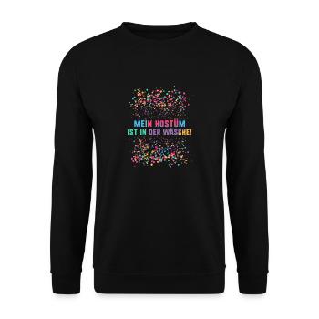 kostüm,helau,konfetti, in der wäsche - Unisex Pullover - Schwarz - Vorne - Alina (178cm) & Michal (187cm)