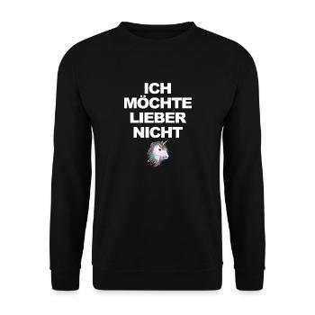 Bartleby the Schreiber - Ich möchte lieber nicht - Unisex Pullover - Schwarz - Vorne - Alina (178cm) & Michal (187cm)