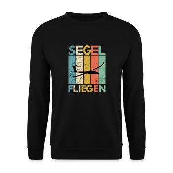 Segelfliegen Design für Segelflieger Segelflug - Unisex Pullover - Schwarz - Vorne - Alina (178cm) & Michal (187cm)