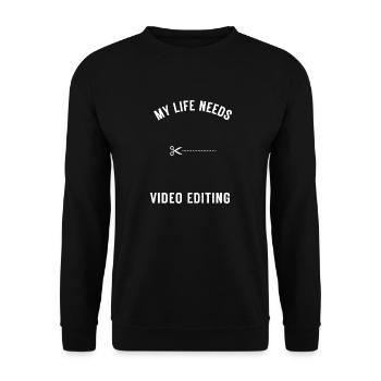 Perfect taste idea for video cutters - Unisex Sweatshirt - black - Front - Alina (178cm) & Michal (187cm)