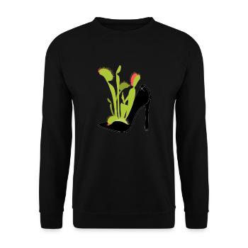 Piège à mouches de Vénus - Sweat-shirt Unisexe - noir - Devant - Alina (178cm) & Michal (187cm)