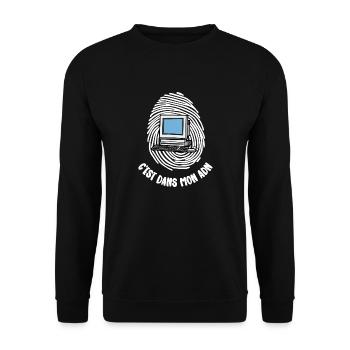 mon adn - Sweat-shirt Unisexe - noir - Devant - Alina (178cm) & Michal (187cm)