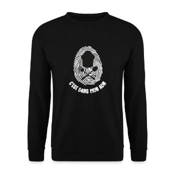 mon adn - Sweat-shirt Unisexe - noir - Devant - Alina (178cm) & Michal (187cm)