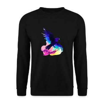 Budgerigar cockatiel bird owner bird - Unisex Sweatshirt - black - Front - Alina (178cm) & Michal (187cm)