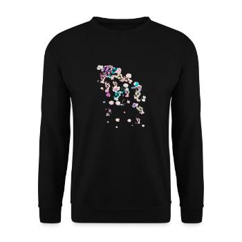 Cherry blossom,flowers,flowers,flowers,floral - Unisex Sweatshirt - black - Front - Alina (178cm) & Michal (187cm)