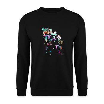 Cherry Blossom,Flowers,Blossoms,Flowers,Hummingbird - Unisex Sweatshirt - black - Front - Alina (178cm) & Michal (187cm)