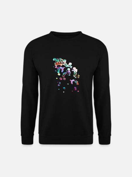 kirschblüte,blumen,blüten,blumen,kolibri - Unisex Pullover - Schwarz