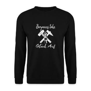 Bergbau Bergmanns Sohn - Unisex Pullover - Schwarz - Vorne - Alina (178cm) & Michal (187cm)