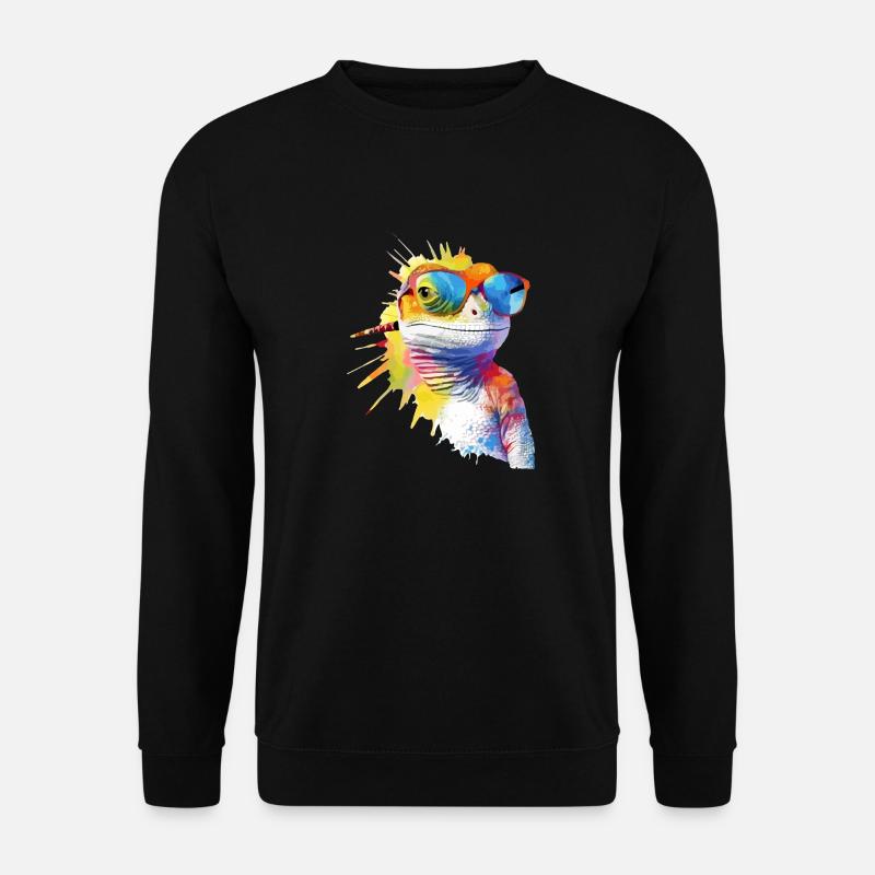 Pik die Eidechse - Unisex Pullover - Schwarz