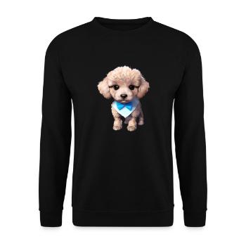 Caniche Chien Amour Chien Propriétaire Caniche Chiot Chien Chiot Chiot - Sweat-shirt Unisexe - noir - Devant - Alina (178cm) & Michal (187cm)