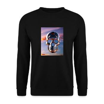 Skull - Unisex Sweatshirt - black - Front - Alina (178cm) & Michal (187cm)