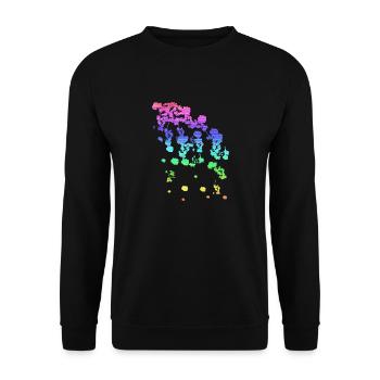 Blossoms,Cherry Blossom,Rainbow,Colorful,LGBT - Unisex Sweatshirt - black - Front - Alina (178cm) & Michal (187cm)