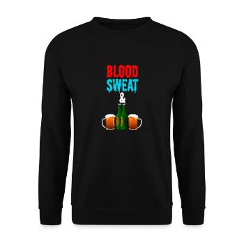 Blood Sweat and BEERS - Unisex Sweatshirt - black - Front - Alina (178cm) & Michal (187cm)