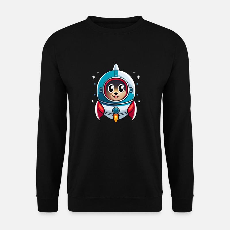 Cat in a rocket - Unisex Sweatshirt - black