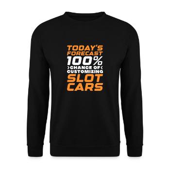 Les prévisions du jour sont de 100 % de chances de personnaliser la machine à sous - Sweat-shirt Unisexe - noir - Devant - Alina (178cm) & Michal (187cm)