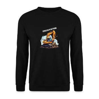 Chemise d’excavatrice - Sweat-shirt Unisexe - noir - Devant - Alina (178cm) & Michal (187cm)