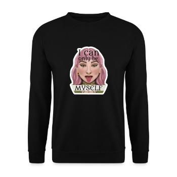 I can only be myself - Unisex Pullover - Schwarz - Vorne - Alina (178cm) & Michal (187cm)