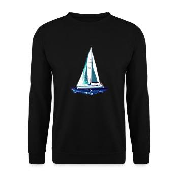Sailing Sailboat Sailing Sailing Sailing Ship - Unisex Sweatshirt - black - Front - Alina (178cm) & Michal (187cm)