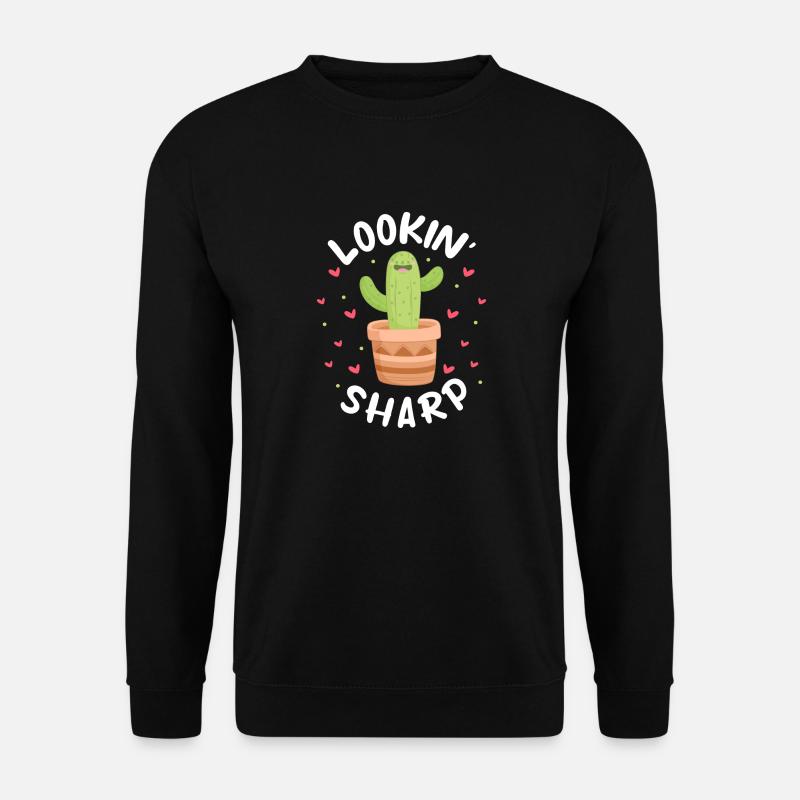 Lookin' sharp cactus - Unisex Sweatshirt - black