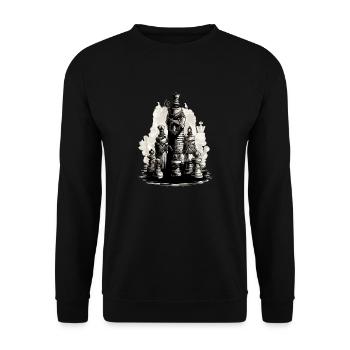 Besiegter Gegner - Unisex Pullover - Schwarz - Vorne - Alina (178cm) & Michal (187cm)