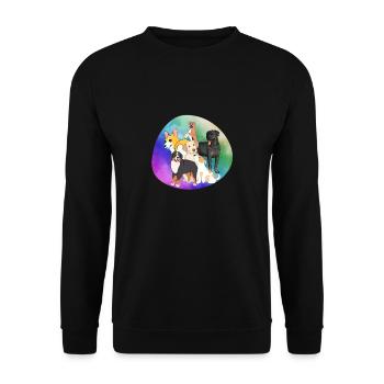 Dogs - Unisex Sweatshirt - black - Front - Alina (178cm) & Michal (187cm)