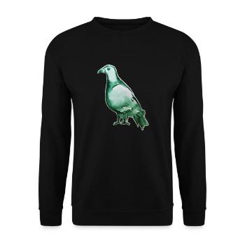 stadttaube - Unisex Pullover - Schwarz - Vorne - Alina (178cm) & Michal (187cm)