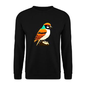 Colorful Bird - Unisex Sweatshirt - black - Front - Alina (178cm) & Michal (187cm)