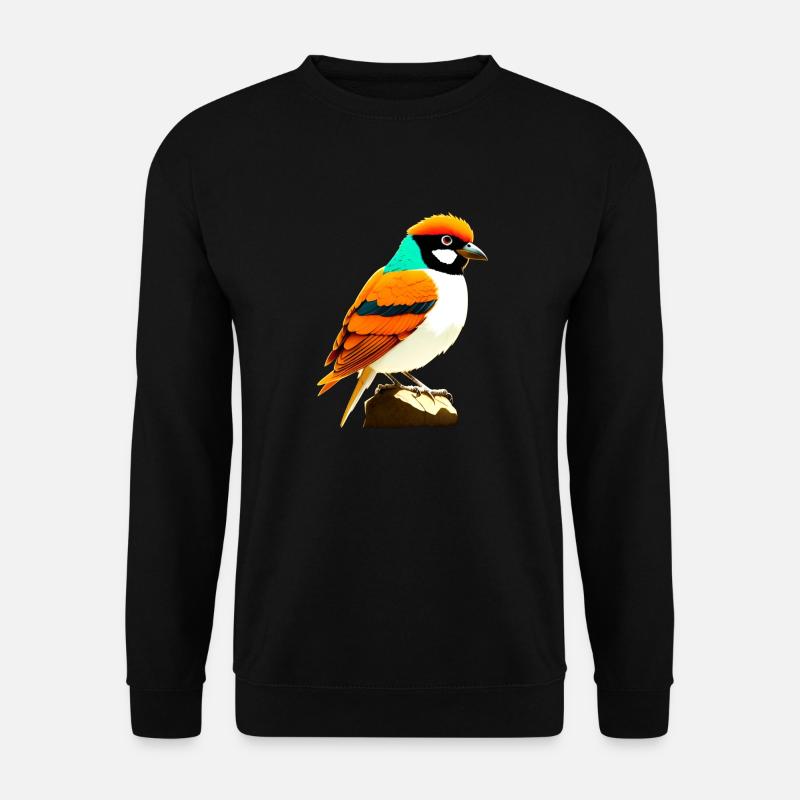 Bunter Vogel - Unisex Pullover - Schwarz