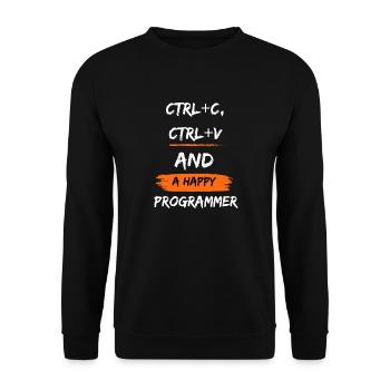 CTL+ALT+DEL Men's Premium T-Shirt - Unisex Sweatshirt - black - Front - Alina (178cm) & Michal (187cm)