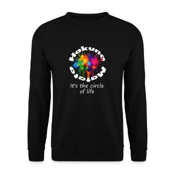 HakuMat - Unisex Pullover - Schwarz - Vorne - Alina (178cm) & Michal (187cm)