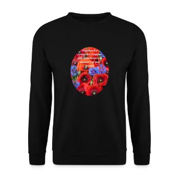 Journée des anciens combattants et du coquelicot - Sweat-shirt Unisexe - noir - Devant - Alina (178cm) & Michal (187cm)