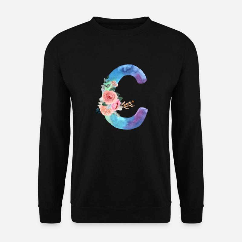 Buchstabe c Aquarell - Unisex Pullover - Schwarz