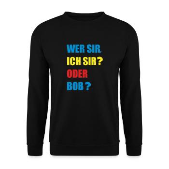 wer sir - Unisex Pullover - Schwarz - Vorne - Alina (178cm) & Michal (187cm)