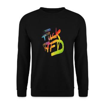 FCK AFD - Unisex Sweatshirt - black - Front - Alina (178cm) & Michal (187cm)