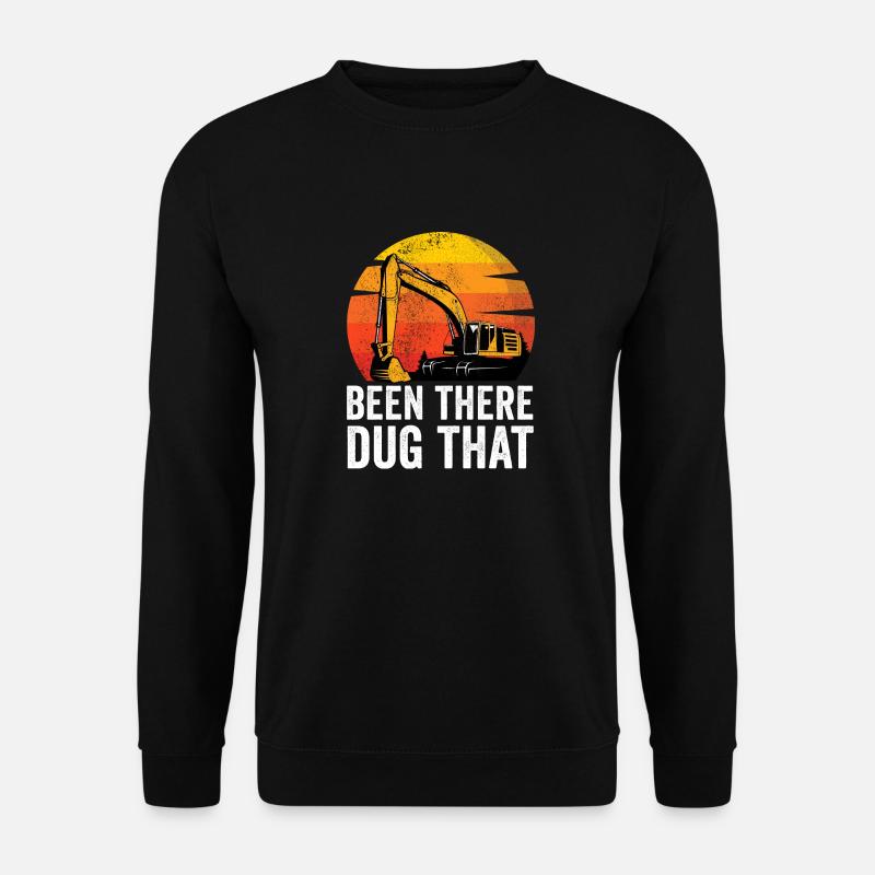 Baggerfahrer Bauarbeiter Bagger - Unisex Pullover - Schwarz