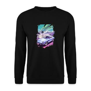 Los Angeles, États-Unis, Amérique, Californie, MIA, Retro - Sweat-shirt Unisexe - noir - Devant - Alina (178cm) & Michal (187cm)