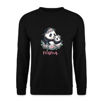 Panda Lover I Maman Panda Et Cub Fête Des Mères - Sweat-shirt Unisexe - noir - Devant - Alina (178cm) & Michal (187cm)
