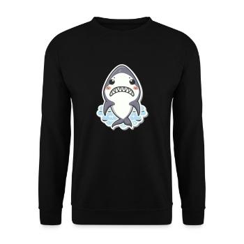 Shark Lover - Unisex Sweatshirt - black - Front - Alina (178cm) & Michal (187cm)