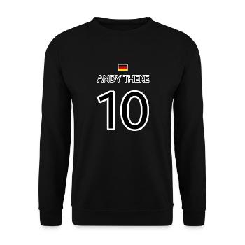 ANDY THEKE Malle-Shirt - Unisex Pullover - Schwarz - Vorne - Alina (178cm) & Michal (187cm)