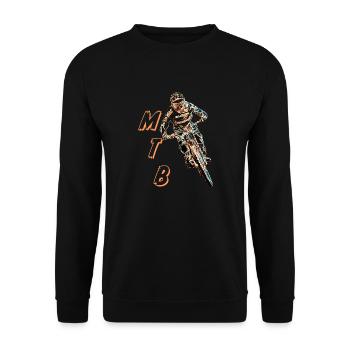 Downhill-Mountainbiken - Unisex Pullover - Schwarz - Vorne - Alina (178cm) & Michal (187cm)
