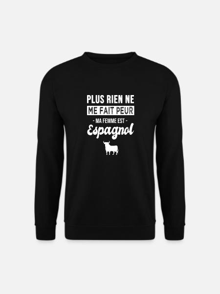 Espagne cadeau couple drôle femme espagnol - Sweat-shirt Unisexe - noir
