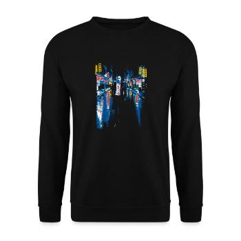 .point_city__soho - Unisex Sweatshirt - black - Front - Alina (178cm) & Michal (187cm)