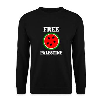 Melon pastèque de Palestine gratuit - Sweat-shirt Unisexe - noir - Devant - Alina (178cm) & Michal (187cm)