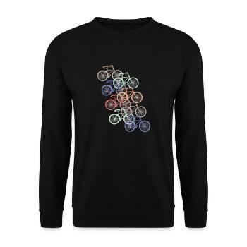 Retro Bikes - Unisex Sweatshirt - black - Front - Alina (178cm) & Michal (187cm)