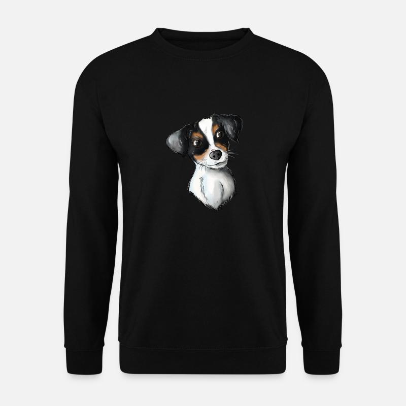 Jack Russell Pattern 3 - Unisex Pullover - Schwarz