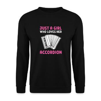 accordéon - Sweat-shirt Unisexe - noir - Devant - Alina (178cm) & Michal (187cm)