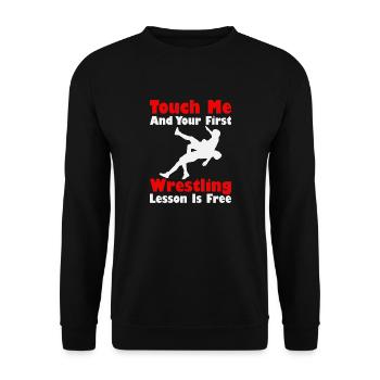Wrestling - Unisex Sweatshirt - black - Front - Alina (178cm) & Michal (187cm)