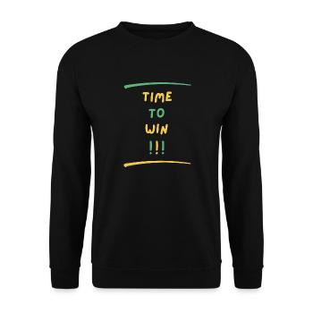 TIME TO WIN - Unisex Pullover - Schwarz - Vorne - Alina (178cm) & Michal (187cm)