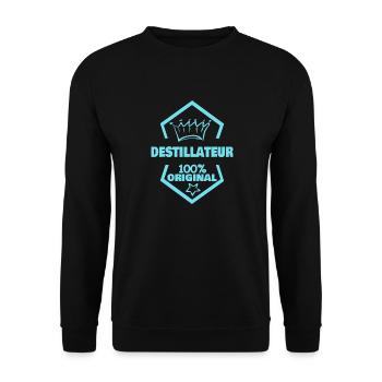 Work Distiller - Unisex Sweatshirt - black - Front - Alina (178cm) & Michal (187cm)